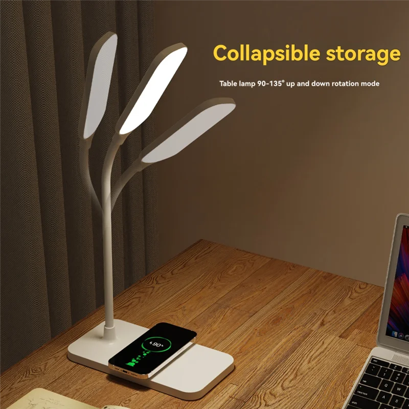 Lámpara LED Aura™: Carga Inalámbrica y Protección Ocular Inteligente